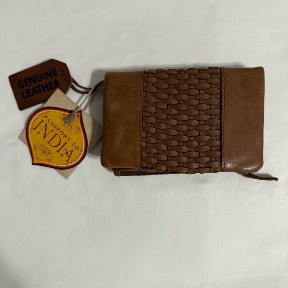 Passport to India Brown Bifold Genuine Leather Wallet